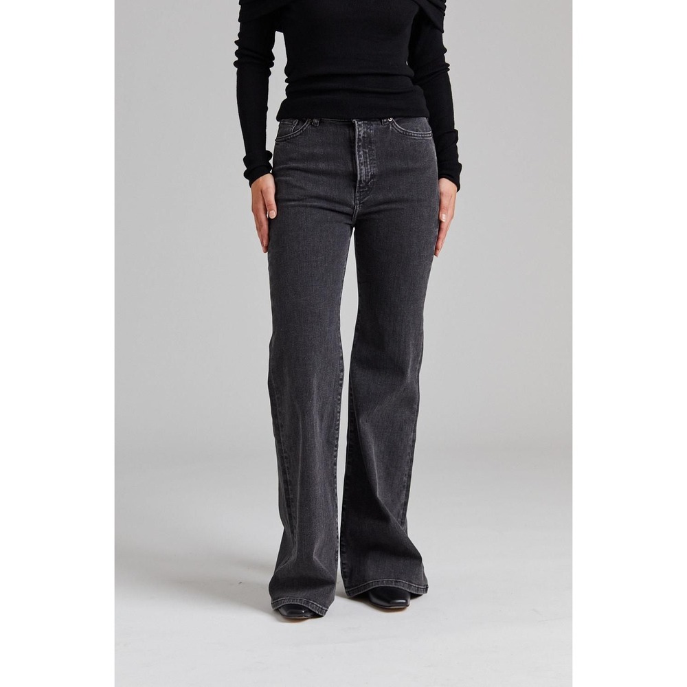 Frame The Reboot High Rise Bootcut Jeans Meteor Dark Grey Black Size 26